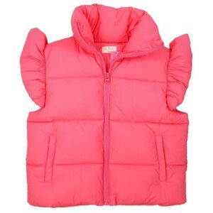 🆕Simply Southern- Women's Puffer Vest w/Ruffle Shoulder, Pink, Size XL/XXL NWT